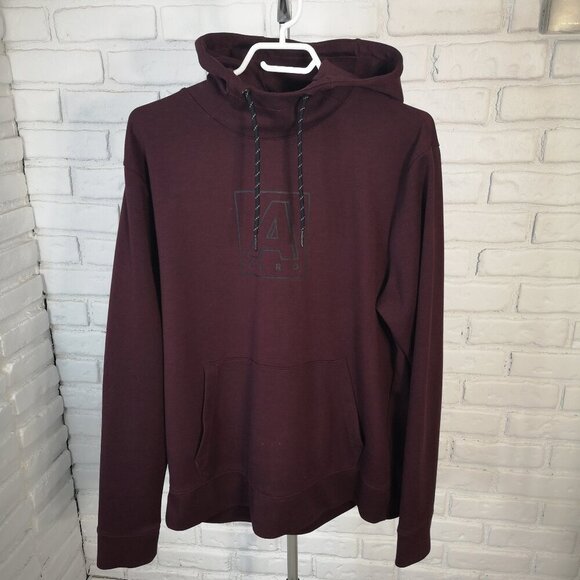 Aeropostale Men's Size Medium Burgundy Drawstring Scuba Hoodie - Picture 1 of 11